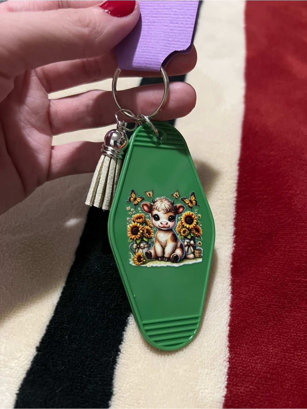 Cute Cow Keychain 🌻